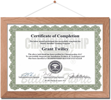 The Pool Table Doctor's 1st Certification The Pool Table Doctor's 1st Certification